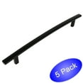 thumbnail image 1 of 5 Pack - Cosmas 2363-192FB Flat Black Subtle Arch Cabinet Hardware Handle Pull - 7-1/2" Inch (192mm) Hole Centers, 1 of 1
