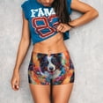 thumbnail image 3 of Lsque Oil Painting Sunflower Puppy Pattern High Waisted Biker Shorts for Women-Tummy Control Fitness Athletic Workout Running Yoga Gym Shorts,Moisture-Wicking-XX-Large, 3 of 9