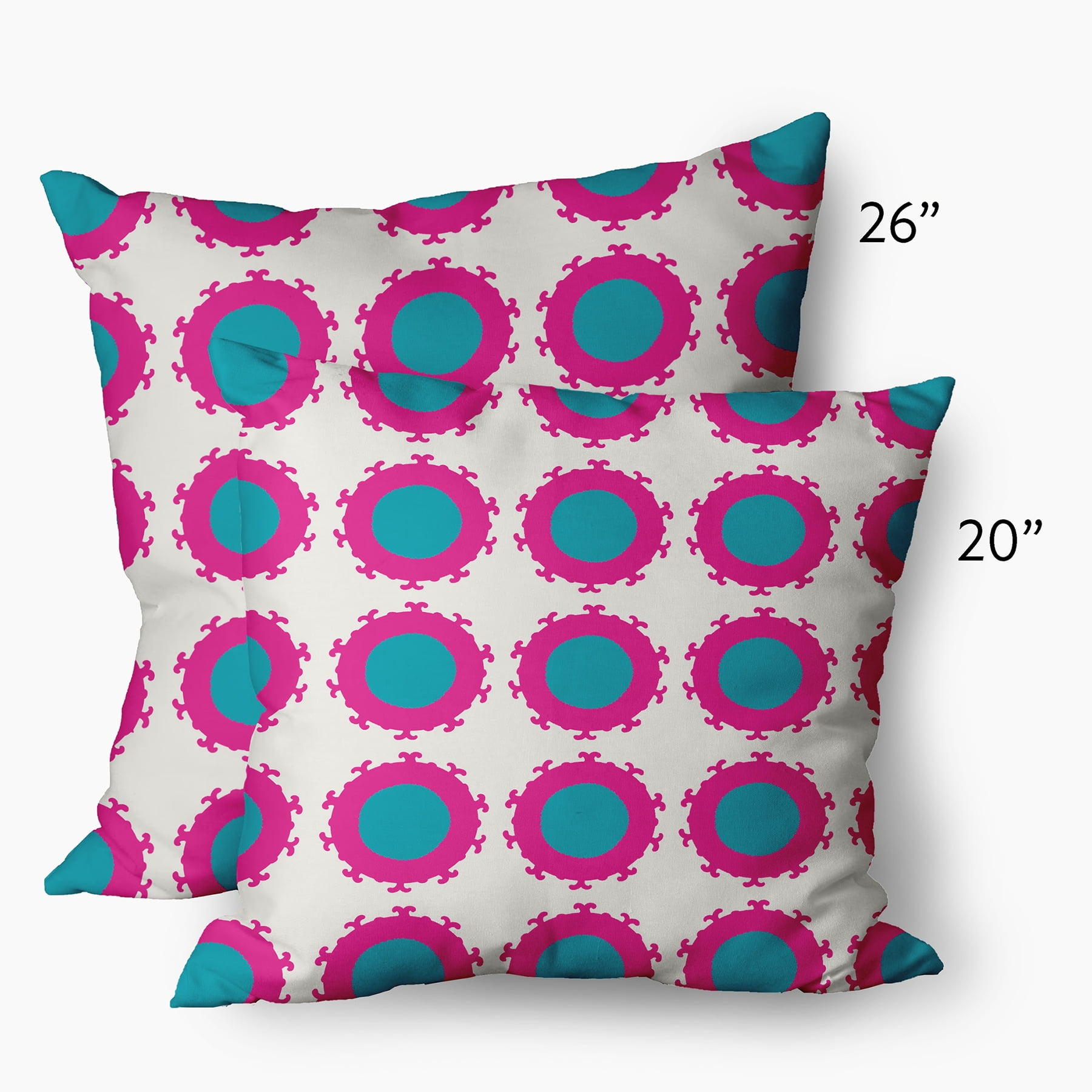 Simply Daisy 20 in x 20 in Contemporary Blue Polyester Throw Pillow