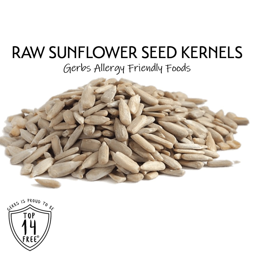Raw Sunflower Seed Kernels by Gerbs - 2 LBS. - Top 14 Food Allergen Free & NON GMO - Vegan & Kosher