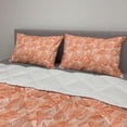 thumbnail image 2 of Shells Comforter & Sham Bedding Set, Sketched Warm Colored Seahorse Starfish Scallops and Lace Murex, 3 pcs Duvet Set Microfiber Filling Quilt, 5 Sizes, Burnt Sienna Pale Orange, by Ambesonne, 2 of 4