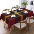 thumbnail image 2 of Rectangle Table Cloth, Autumnal Burgundy Gold Plaid Tartan Pattern Resistant Washable Tablecloth Decorative Table Cover for Dining, Indoor and Outdoor, 2 of 6