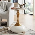 thumbnail image 1 of Mesa Auxiliar Sala Dorada FurnitureR Mesa de Noche Oro, 1 of 8