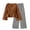 Brown, variant on Miluxas Girls Peplum Top & Striped Pants Set - 2-Piece Outfit with Bow Detail, Casual Wear for School & Daily Use Green 14 Years