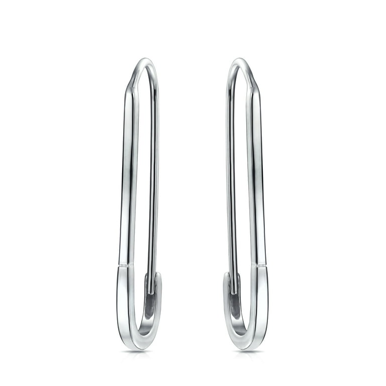 Bling Jewelry Womens Inspirational Safety Pin Dangle Earrings for