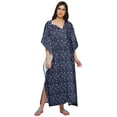 thumbnail image 4 of Moomaya Robe Longue Maxi de Maternité Imprimée pour Femmes, Kaftan Boutonné en Coton, 4 of 5
