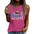 thumbnail image 2 of Busydd Independence Day Tank Top for Women Casual Sleeveless Round Neck Summer Tops Trendy USA Flag Print Patriotic Tops 4th of July Camisole Tops for Women, 2 of 4