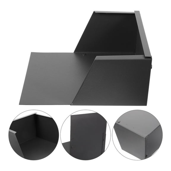 DINHEAROM 1Pack Downspout Small Rain Downspout Dark Grey 8.9X6.9X3.9In