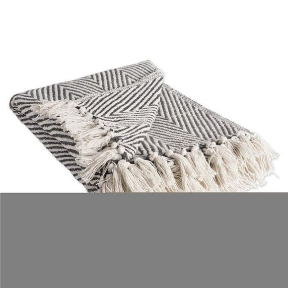 Design Imports CAMZ10582 Mineral Urban Chevron Blanket Throw