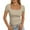 #003-Khaki, variant on XDDLITP Women's 2025 Summer Short Sleeve Tops Square Neck Solid Color Crop Tops Casual Going Out Short Sleeve Tee Basic Slim Fit Clothing,Black L