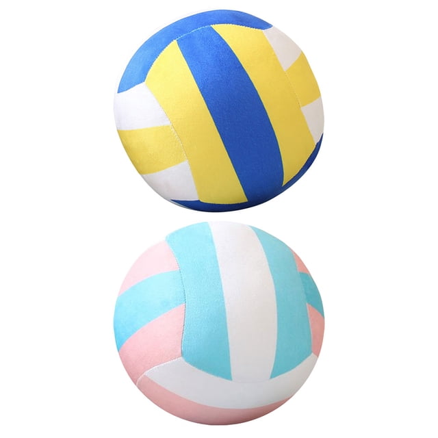 SASABAXI 2Pcs Soft Volleyball Plush Pillow Assorted Color for Home Sports Decoration