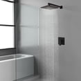 thumbnail image 4 of Boyel Living 10 inch Rain Shower System Single Function Wall Mount Square Shower Head,Matte Black, 4 of 6