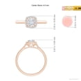 thumbnail image 4 of ANGARA Lab Grown Cushion Diamond Halo Engagement Ring for Women in 14K Rose Gold (Size-4.5mm| Color-F-G| Clarity-VS) | April Birthstone, Anniversary, Jewelry Gift for Women | Lab-Grown Diamond Ring, 4 of 6
