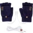 thumbnail image 2 of Gustave USB Heated Gloves for Men Women Rechargeable Warming Gloves Full & Half Fingerless Winter Heating Laptop Gloves Electric Hand Warmers Knitting "Navy", 2 of 9