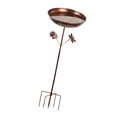 thumbnail image 1 of Comedero para pájaros de exterior, baño para pájaros, comedero para con estaca, baño metálico para de jardín para patio trasero, 1 of 8