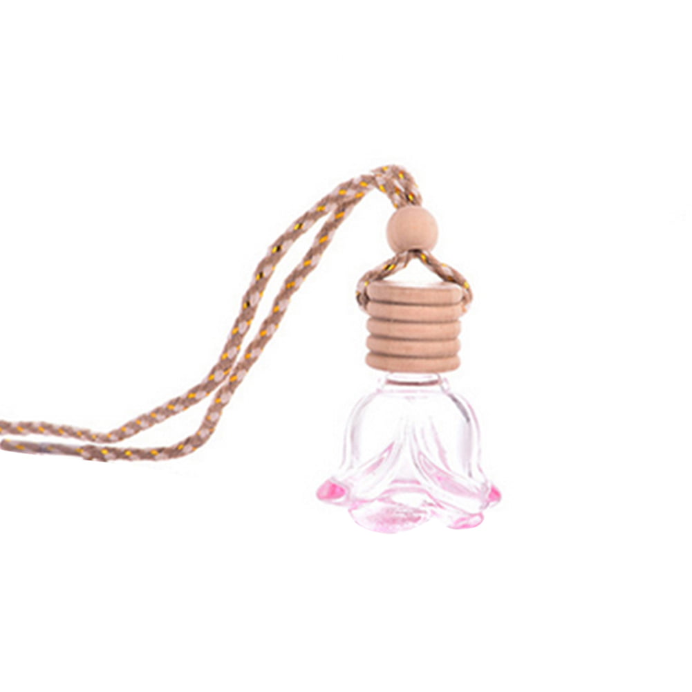 Walbest Car Hanging Perfume Bottles 5 Colors Car Air Freshener Diffuser  Empty Glass Essential Oil Fragrance Diffuser Bottle Car Perfume Pendant  Ornaments,Pink 