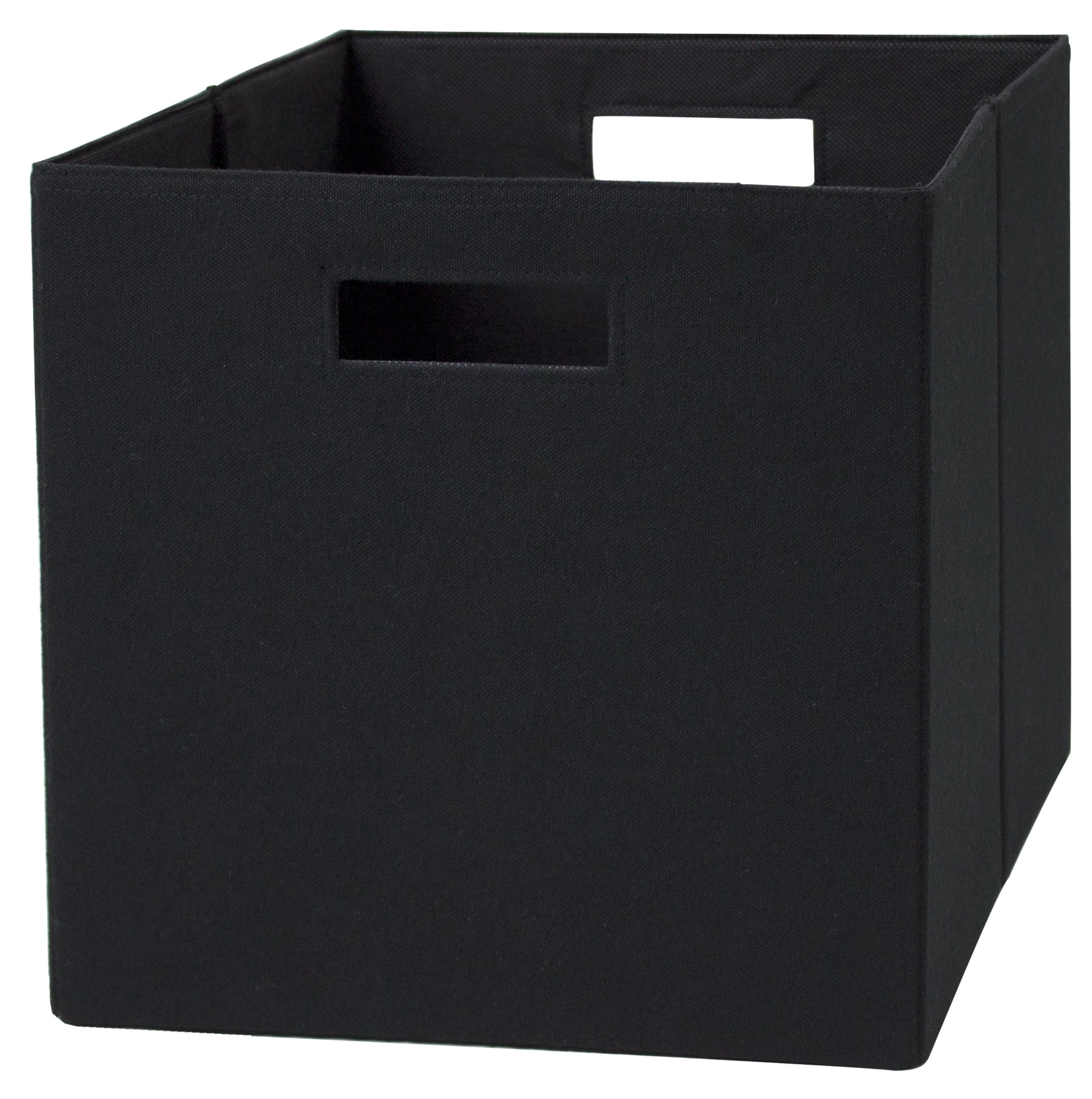 Better Homes & Gardens Fabric Cube Storage Bins (12.75" x 12.75"), Black, 2 Pack