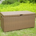 thumbnail image 3 of Jeco Inc. Outdoor 70 Gallon Wicker Deck Storage Box, 3 of 4