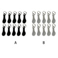 thumbnail image 4 of Wosthever Llavero de acero inoxidable de 10 piezas, llavero portátil de decoración, llavero de moda, llaves, carrito de la compra, monedero Artesanía Negro, 4 of 6