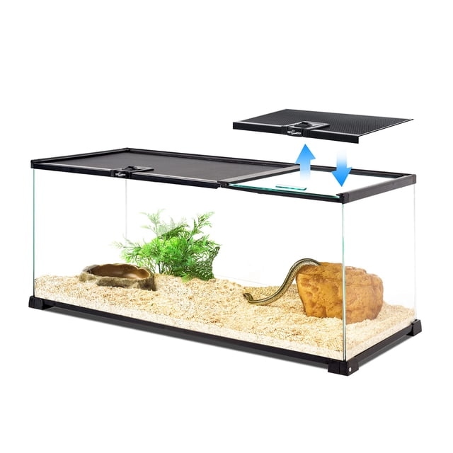Terrarium REPTI ZOO Glass 75 L, fácil de limpiar, para animales reptiles