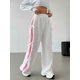 thumbnail image 4 of Pantalones Deportivos Anchos para Mujer, Cintura Elástica, Holgados e Informales con Bolsillo, para Salir. L, 4 of 9