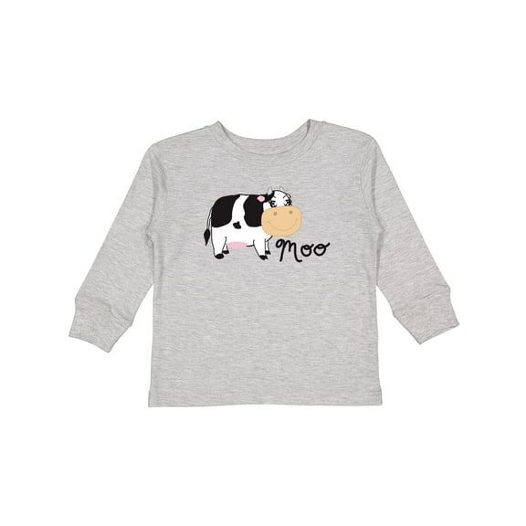 Inktastic Moo Says the Cow Boys or Girls Long Sleeve Toddler T-Shirt