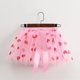 thumbnail image 5 of Coerni Toddler Soft Skirt Shorts Heart Prints Sequin Mesh Tulle Skirt Dance Part𝐲 Clothes Light Layered Pleated Birthday Outfit, 5 of 6