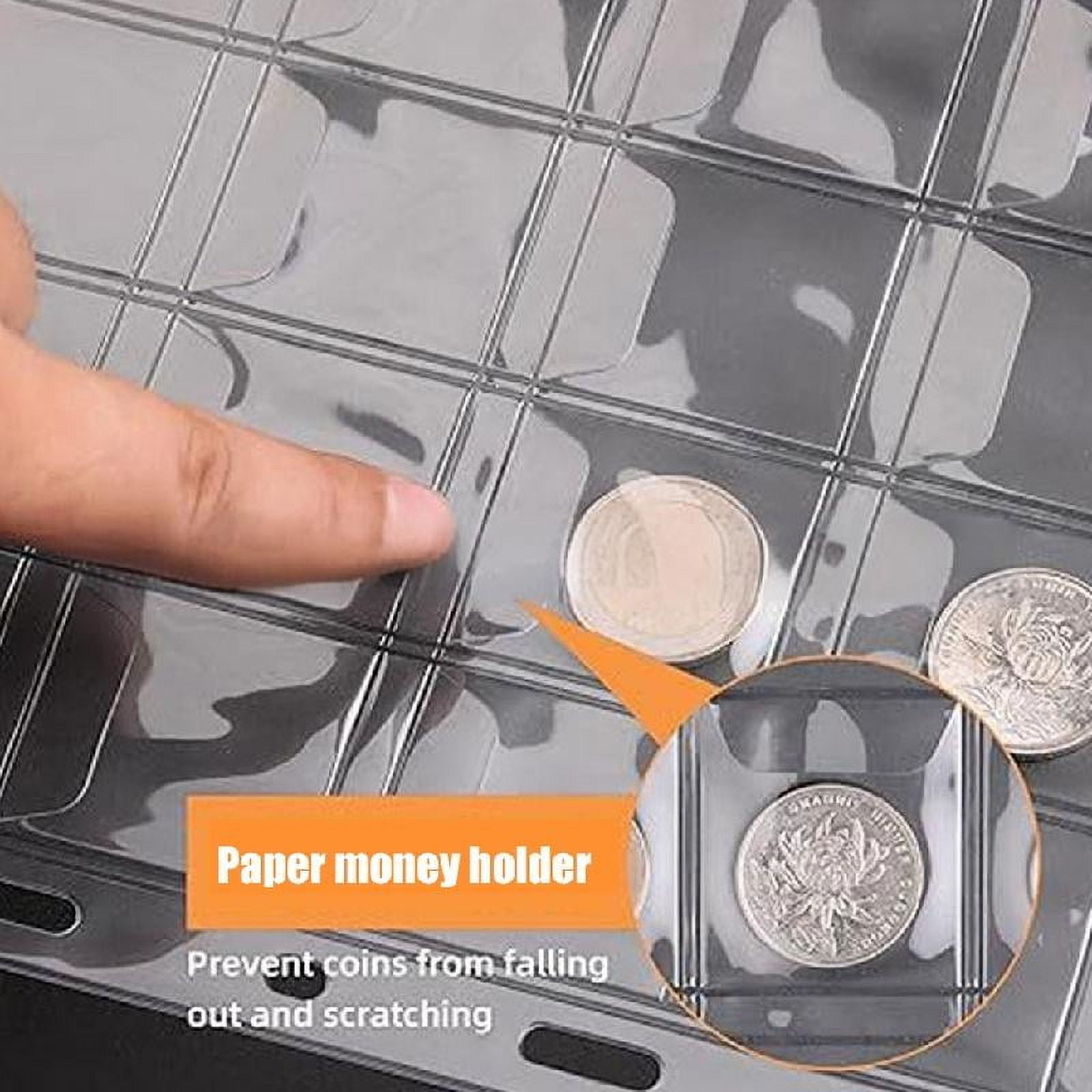 Currency Coin Collection Holder Album for Collectors, 360 Pockets and 36 Sleeves