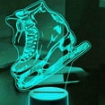 thumbnail image 4 of YSTIAN 3D Ice Skate Shoes Night Light Lamp Illusion 16 Color Changing Table Desk Decoration Lamps Gift with Acrylic Flat ABS Base USB Cable Toy, 4 of 5