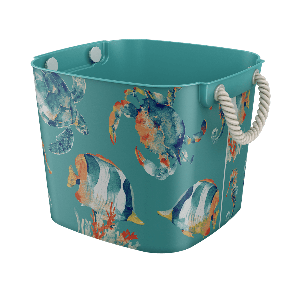 Mainstays 40Liter Flexible Tub with Rope Handles Sea Life (Ocean