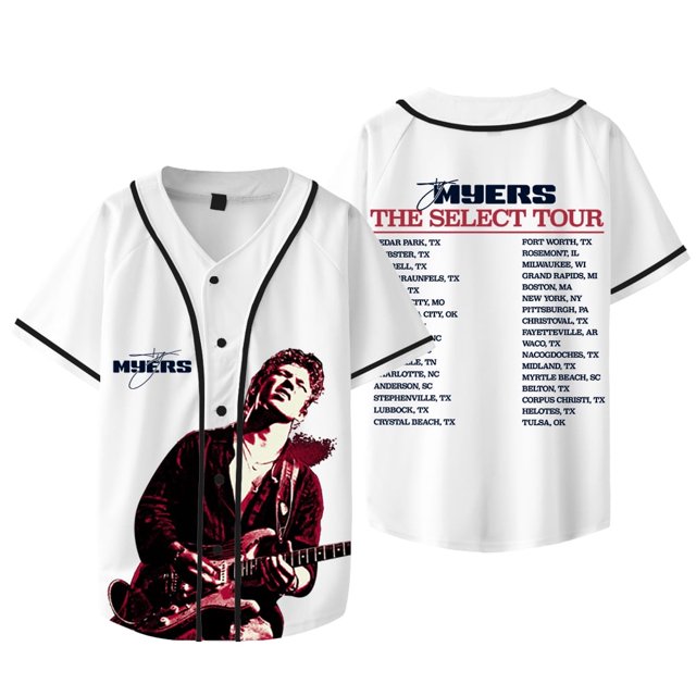 Ty Myers The Select Tour Photo Merch Chaqueta de béisbol Camiseta Verano Unisex Camisetas de manga corta,Style 4,S