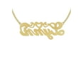 thumbnail image 2 of 14K Gold  Diamond Cut Heart Name Plate Necklace | Style #83, 2 of 4