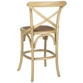 thumbnail image 4 of SAFAVIEH Franklin X-Back Bistro Rustic Counter Stool with Footrest, Weathered Oak, 4 of 6