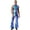 Blue, variant on Adult Men Astronaut Jumpsuit Male Jazz Hip Hop Outfits Bell Bottom Pants Sleeveless Singer Uniform Silver M