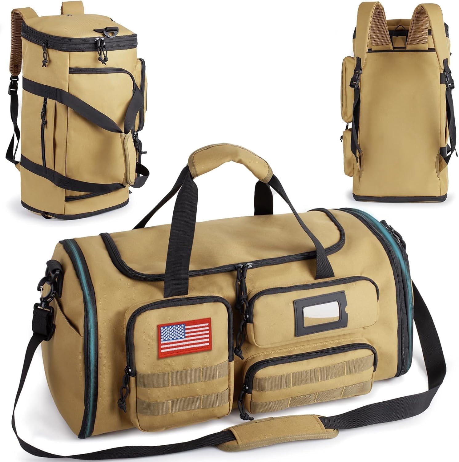 TRIPGEAR 58L Sports Travel Duffle Bag With Shoes Compartment,Water Resistant Sports Gym