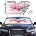 thumbnail image 2 of Haiem Flamingo Car Windshield Sun Shade - Blocks UV Rays Sun Visor Protector, Sunshade to Keep Your Vehicle Cool, Universal Fit SUV Van Sedan-Medium, 2 of 7