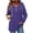 Purple, variant on Horkkom Quarter Zip Pullover Women Casual Tunic Drawstring Tops Fashion Solid Color Comfort Hoodie with Pockets XL