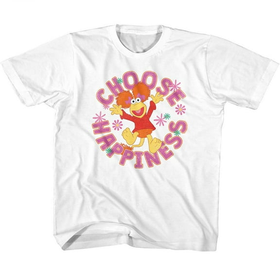 Fraggle Rock Choose Happiness White Youth T-Shirt Xl (18-20)