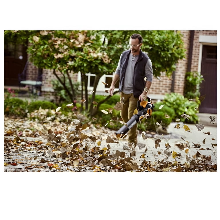 Worx TRIVAC 12 Amp Corded Leaf Blower, Mulcher and Vacuum, 600 CFM