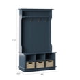 thumbnail image 3 of Twin Star Home 40" Hall Tree with Open Storage and Included Baskets, Fontana Blue, 3 of 10