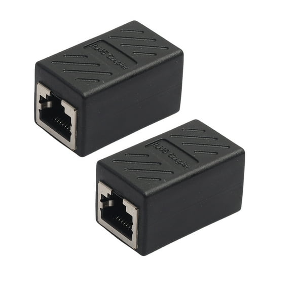 2PCS RJ45 Connector Female to Female Ethernet Adapter 8P8C Network Extender Extension Cable