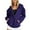 Purple, variant on BLTIBY Womens Long Sleeve Sweatshirts Hoodies Spring Fall Solid Color Zipper Jacket Top Fashion Comfortable Blouse with Pockets Purple XL