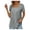 Gray, variant on Casual Summer Tunic Tops for Women Pleated Design Square Neck Short Sleeve Solid Color Tee Shirts Fashion Clothing for Daily Wear Weekend Outings and Social Gatherings Mint Green M