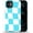 Blue Twist Check, variant on for iPhone 12/12 Pro Case, [Hybrid 2-Layer Hard Shell] Military-Grade Protection, All-Around Shockproof, Silicone Protective Phone Case for iPhone 12/12 Pro - Coloring Mushroom