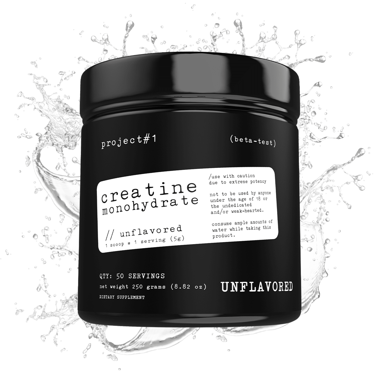 Project 1 Nutrition Creatine Monohydrate Unflavored 50 Servings