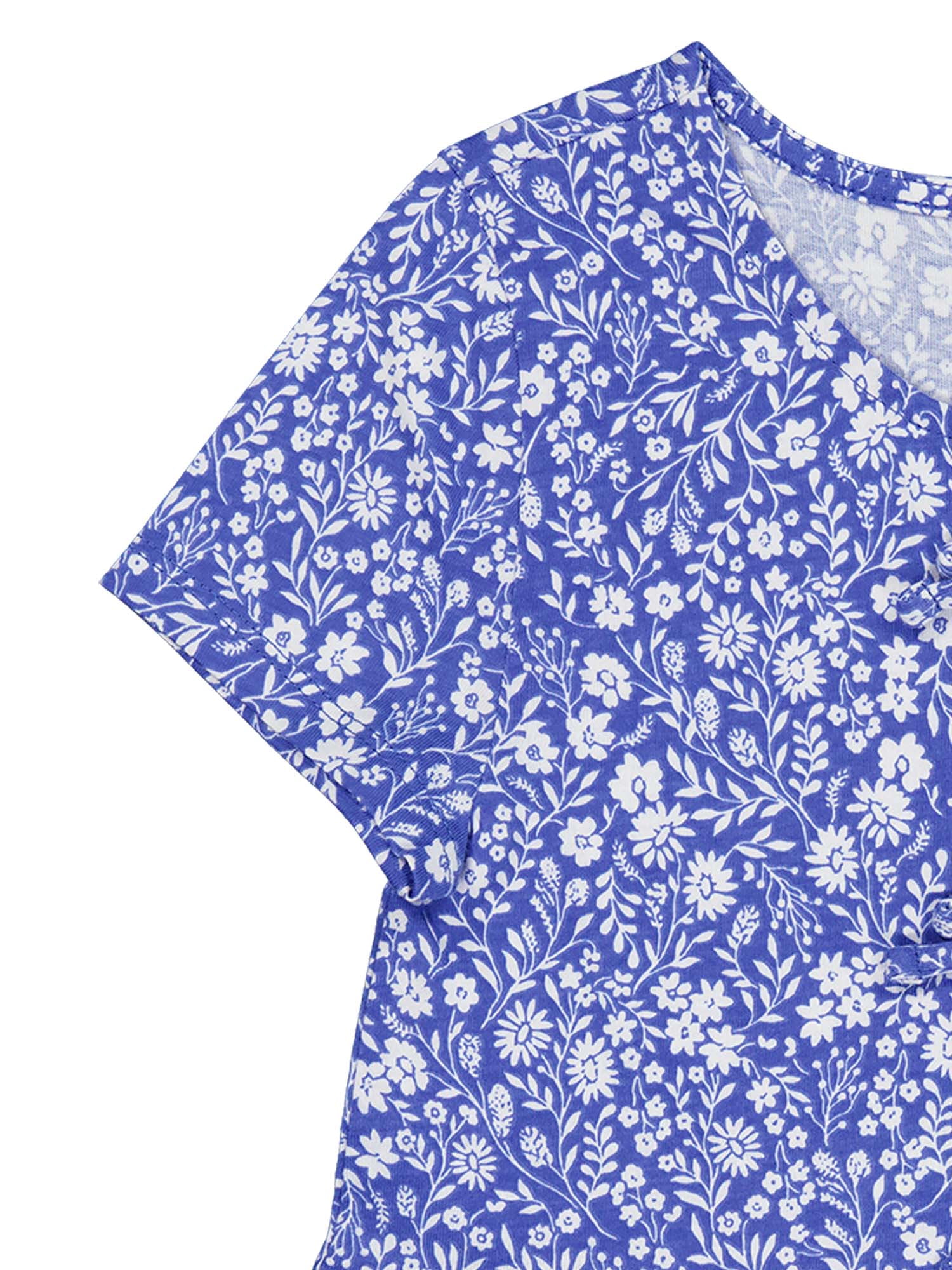Wonder Nation Girls Short Sleeve Bow Front Top, Sizes 4-18 & Plus