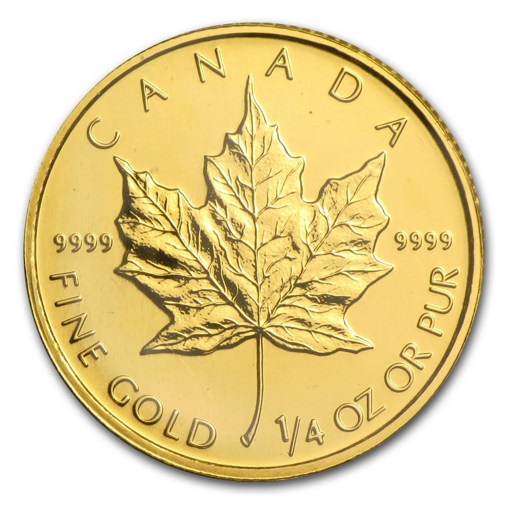 Royal Canadian Mint 1993 Canada 1/4 oz Gold Maple Leaf BU Walmart