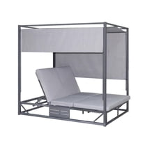 Deko Living Outdoor Gray Rectangular Patio Daybed