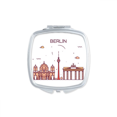 thumbnail image 1 of Berlin Germany Flat Landmark Pattern Mirror Portable Compact Pocket Makeup Double Face Verre, 1 of 3