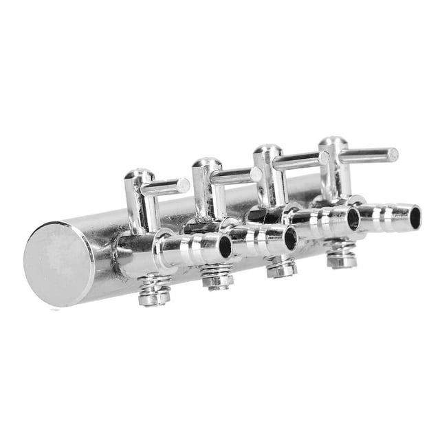 Ecomeon Fish Tank Distribution Valve Fish Tank Oxygen Pipe Carbon Dioxide Adjustment Switch Stainless Steel Distributor Valve,Fish Tank Splitter Valve,Aquarium Splitter